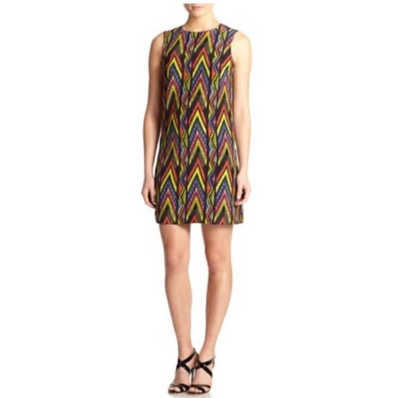 M MISSONI Women's Zigzag-print Silk Shift Dress - Picture 1 of 12